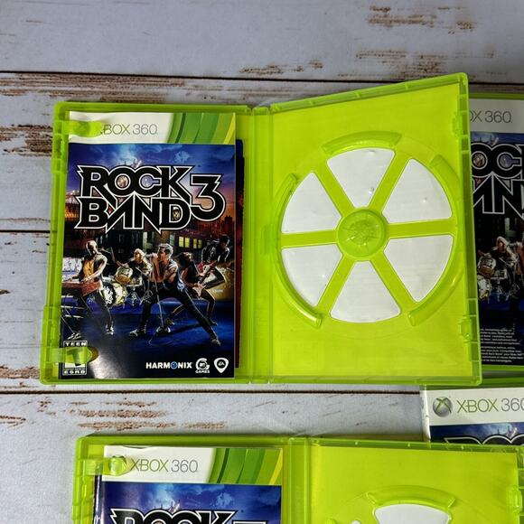 4x Rock Band 3 (Xbox 360, 2010) – Case & Manual Only, No Game Discs - Picture 4 of 7
